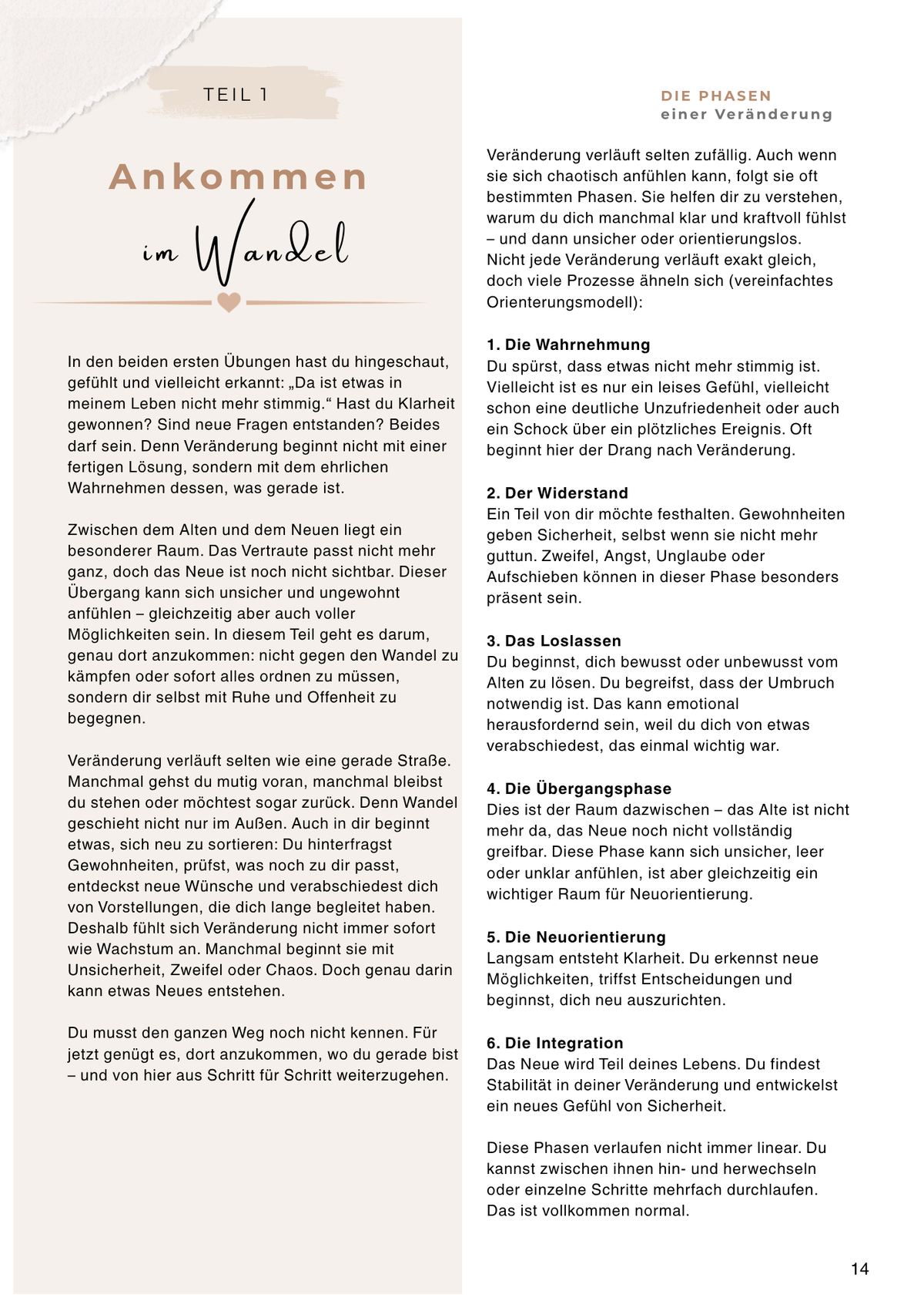 Mein Weg - In Veränderung wachsen - Digitales Selbstcoaching-Workbook